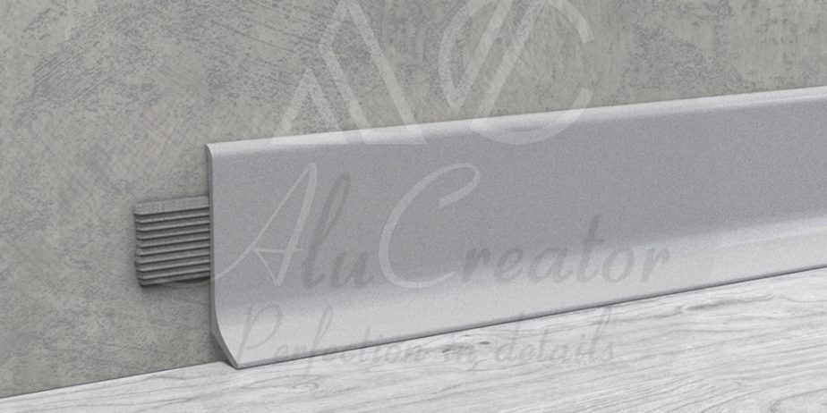 Алюмінієвий прямокутний накладний плінтус AluCreator