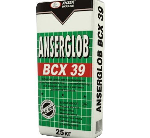 Клей для приклеивания пенополистерола и минеральной ваты ANSERGLOB BCX 39