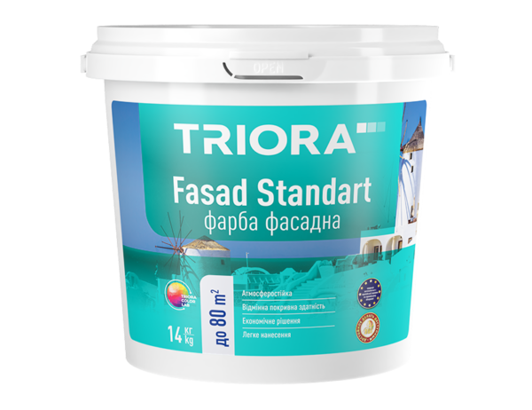 Фарба фасадна акрилова Fasad Standart 14 кг/10 л