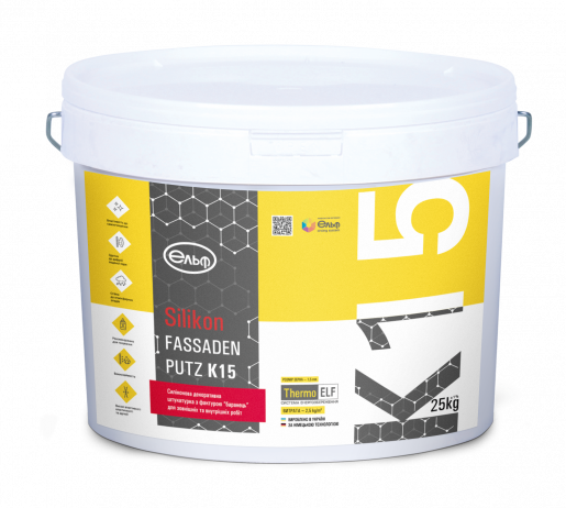 Силіконова штукатурка Баранець Silikon-Fassadenputz K10, K15, K20, 25 кг