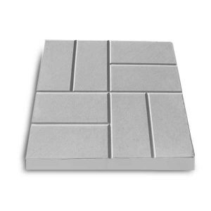 Плитка тротуарная Паркет/8 кирпичей 40х40х5 см, серая