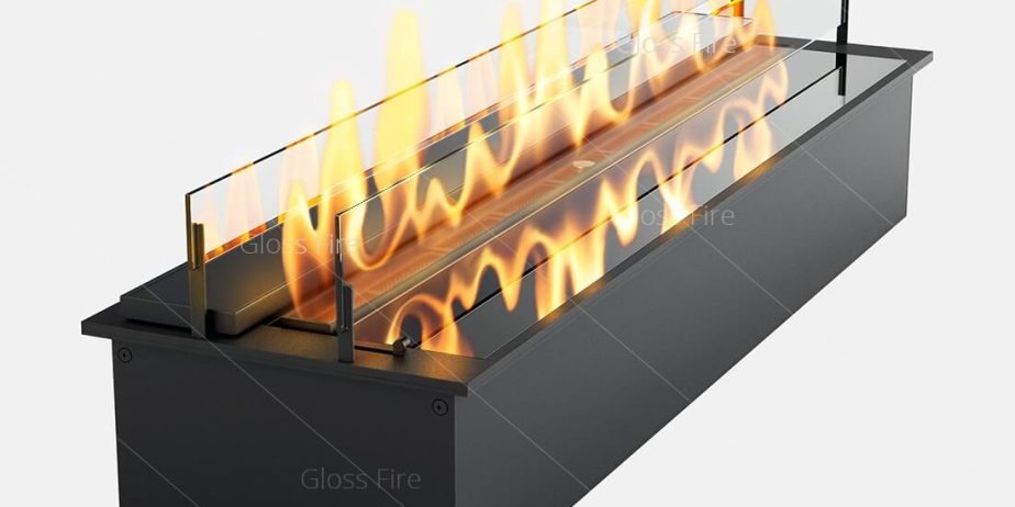 Дизайнерский биокамин SLIDER glass 900 Gloss Fire