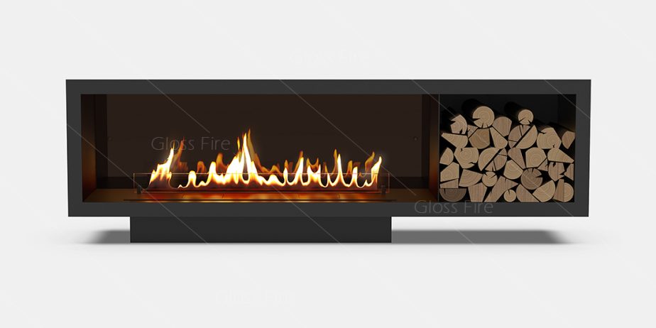 Вбудований біокамін Очаг Дровница 1200 – арт.028 Gloss Fire