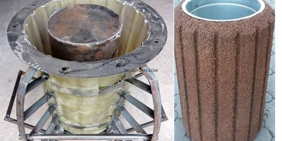 Формы для производства бетонных уличных урн для мусора
