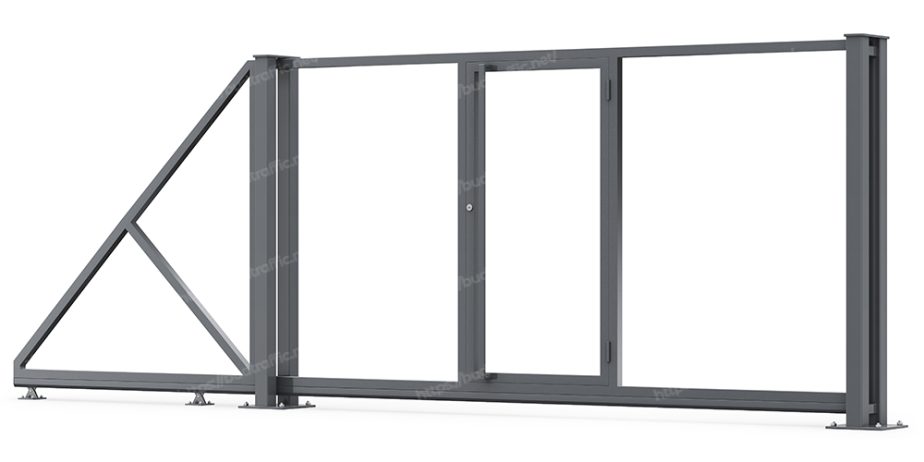 Каркас відкатних воріт з хвірткою