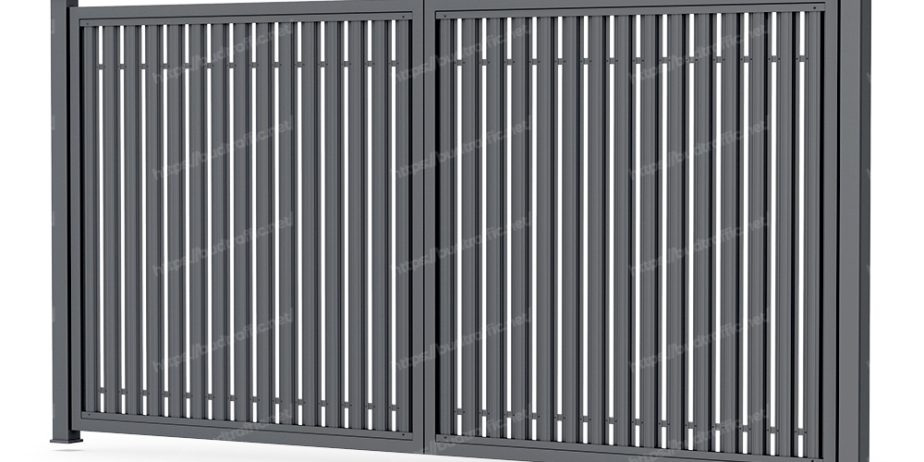 Розпашні ворота з євроштахетника