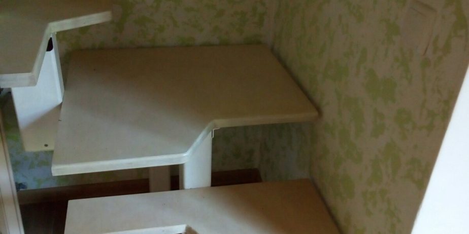 Сходи модульні збірні кутові ‘гусячий крок’, майданчик