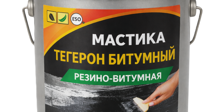 ТЕГЕРОН Битумный ЭКОБИТ ведро 10,0 кг мастика резино-битумная ДСТУ Б В.2.7-106-2001