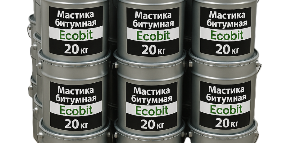 Мастика бутилкаучуковая ведро 25,0 кг БИТЭЛАСТ – ГЕРМЕТИК Ecobit ДСТУ Б В.2.7-108-2001