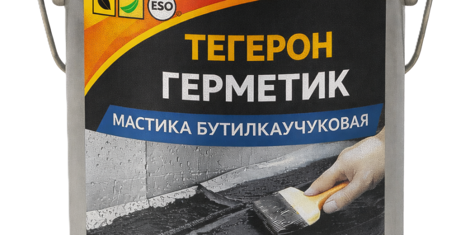 ТЕГЕРОН Герметик ЭКОБИТ ведро 5,0 кг мастика бутилкаучуковая ДСТУ Б В.2.7-77-98