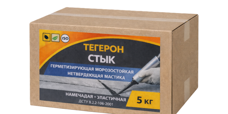 Тегерон Стык Экобит ящик 5 кг герметизирующая морозостойкая нетвердеющая мастика ДСТУ Б В.2.7-108-2001