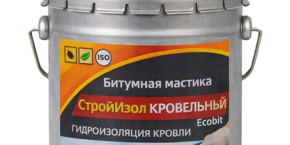 Битумная мастика ведро 3,0 кг СтройИзол Кровельный Ecobit ДСТУ Б В.2.7-108-2001 ( ГОСТ 30693-2000) .