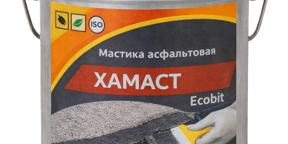 Мастика асфальтовая ХАМАСТ ЭКОБИТ ведро 3,0 кг ДСТУ Б.В.2.7-108-2001 (ГОСТ 30693-2000) /