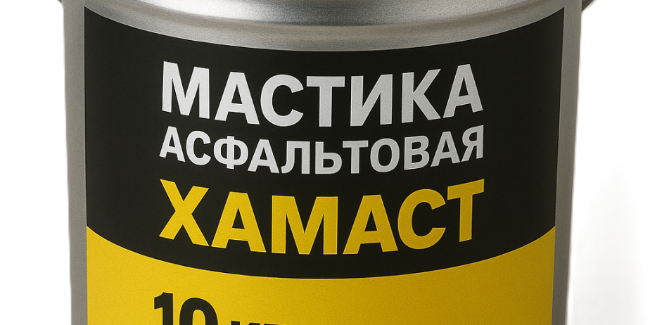 Мастика асфальтовая ХАМАСТ ЭКОБИТ ведро 10,0 кг ДСТУ Б.В.2.7-108-2001 (ГОСТ 30693-2000)