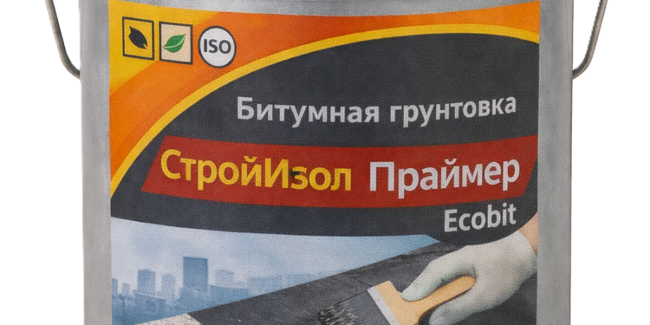Битумная грунтовка ведро 10,0 л СтройИзол Праймер ЭКОБИТ ДСТУ Б В.2.7-108-2001 ( ГОСТ 30693-2000)