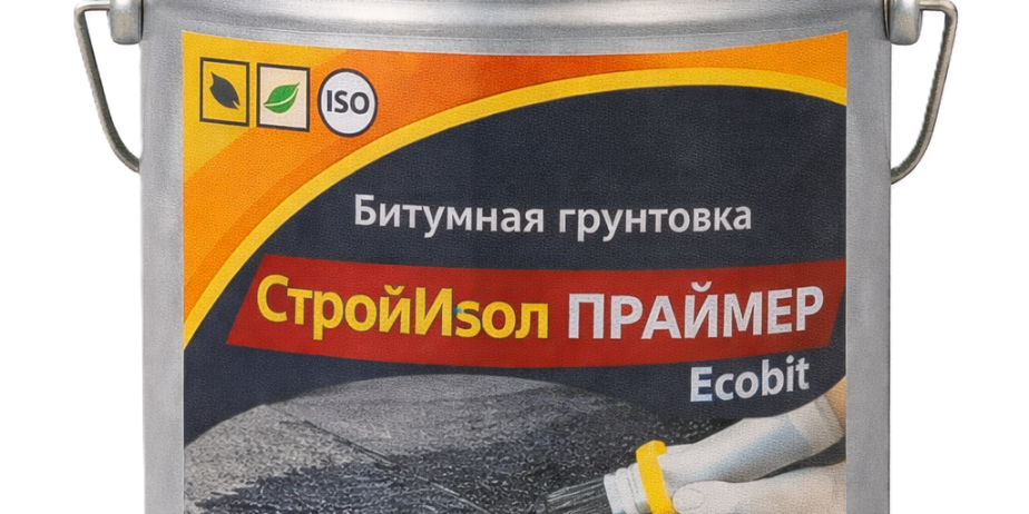 Битумная грунтовка ведро 3,0 л СтройИзол Праймер ЭКОБИТ ДСТУ Б В.2.7-108-2001 ( ГОСТ 30693-2000)