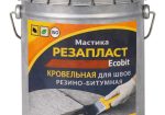 Мастика РЕЗАПЛАСТ Ecobit ведро 5,0 кг кровельная для швов резино-битумная ТУ 21-27-105-83
