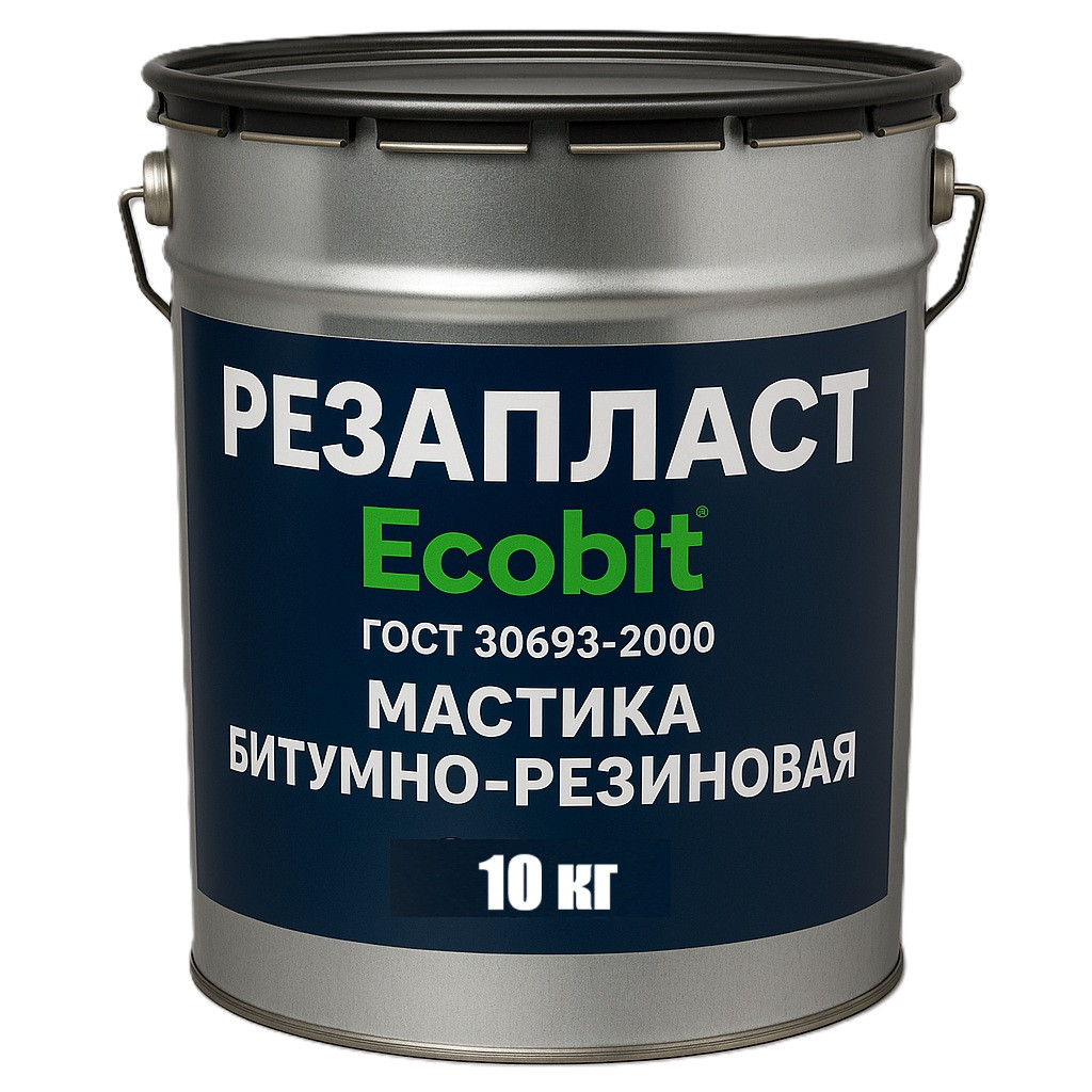 Мастика РЕЗАПЛАСТ Ecobit ведро 10,0 кг кровельная для швов резино-битумная ТУ 21-27-105-83