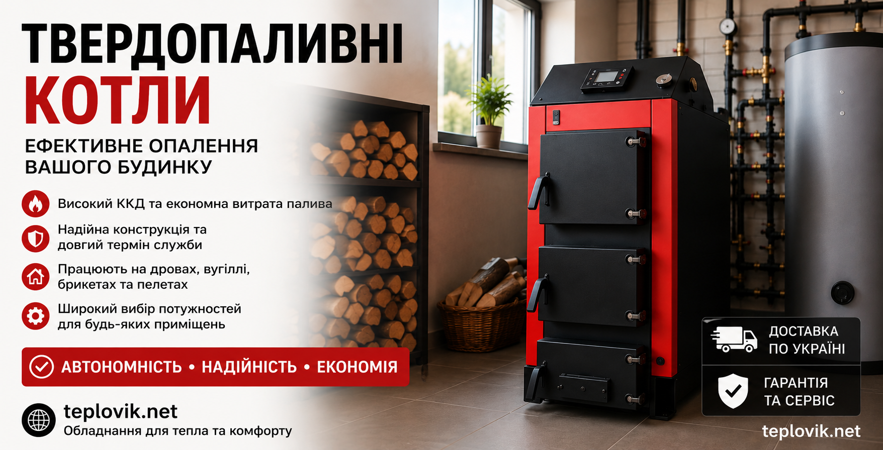 Твердопаливні котли для автономного опалення будинку