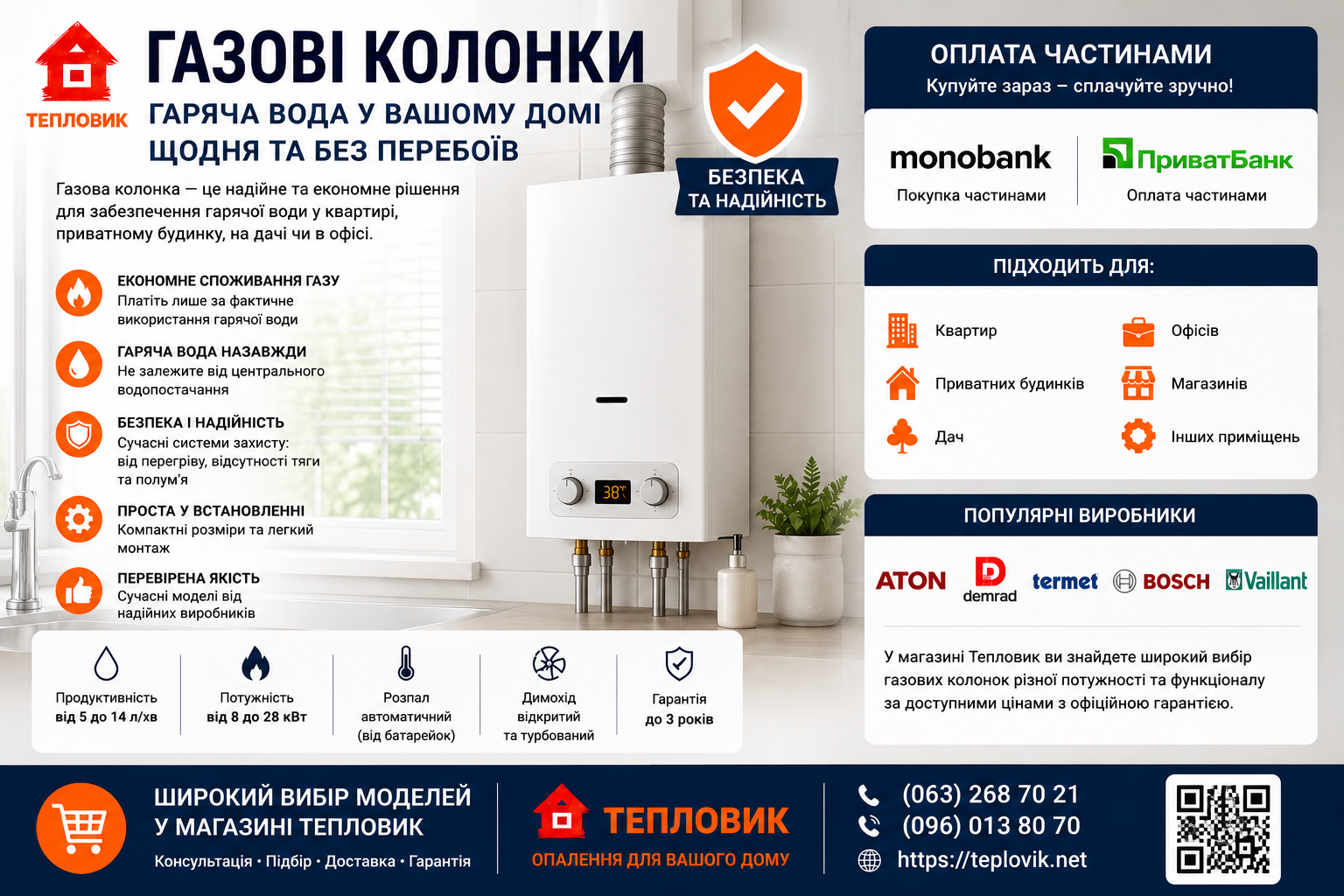 Газові колонки для гарячої води — як вибрати надійну модель для будинку або квартири